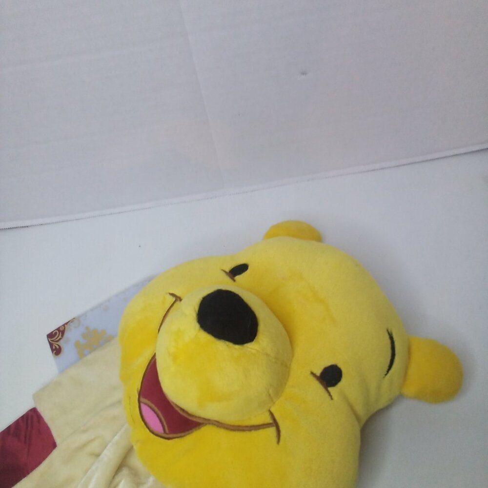 Disney Store Pooh Stocking Plush Head Satin Stocking Christmas Holiday NWT - Picture 8 of 15